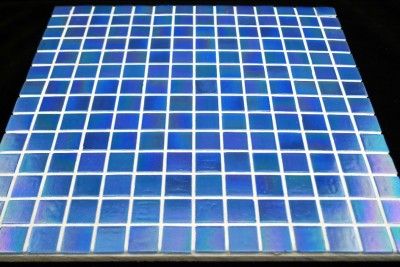 Ocean Pearl Blue Color Iridescent Mosaic Glass Tile for Kitchen & Bath