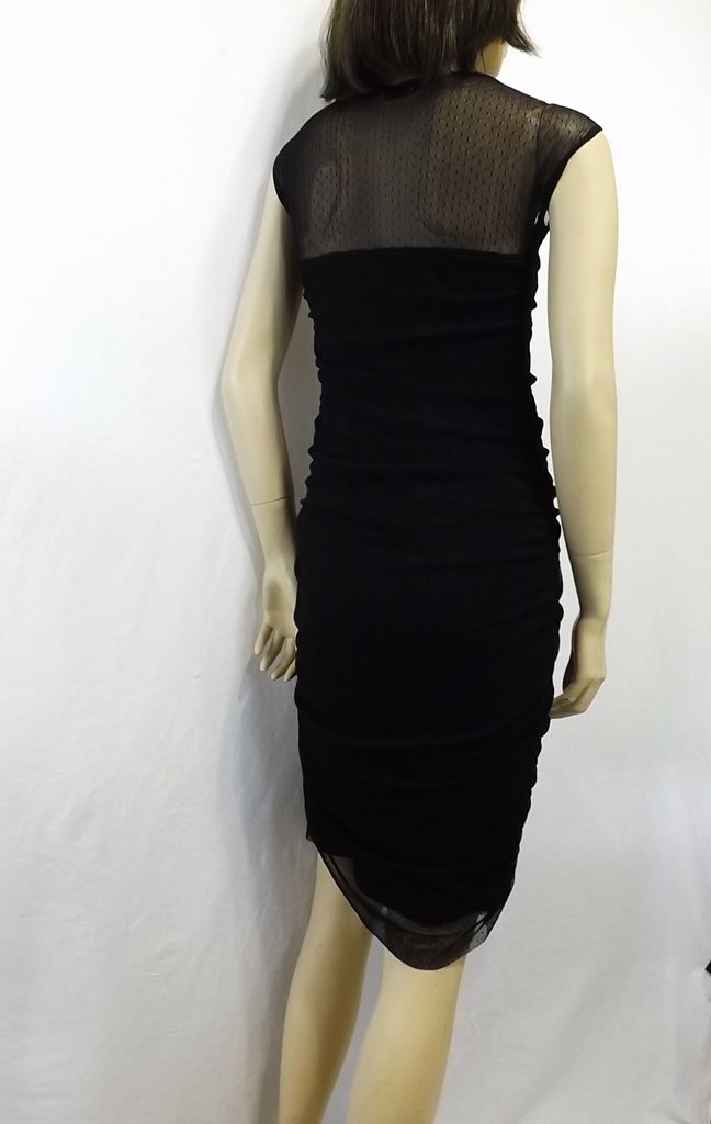 Ladies Charlotte Russe Chic Black Stretch Cocktail Dress S