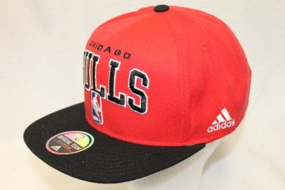 chicago bulls nba adidas hat cap snapback official team headwear red 