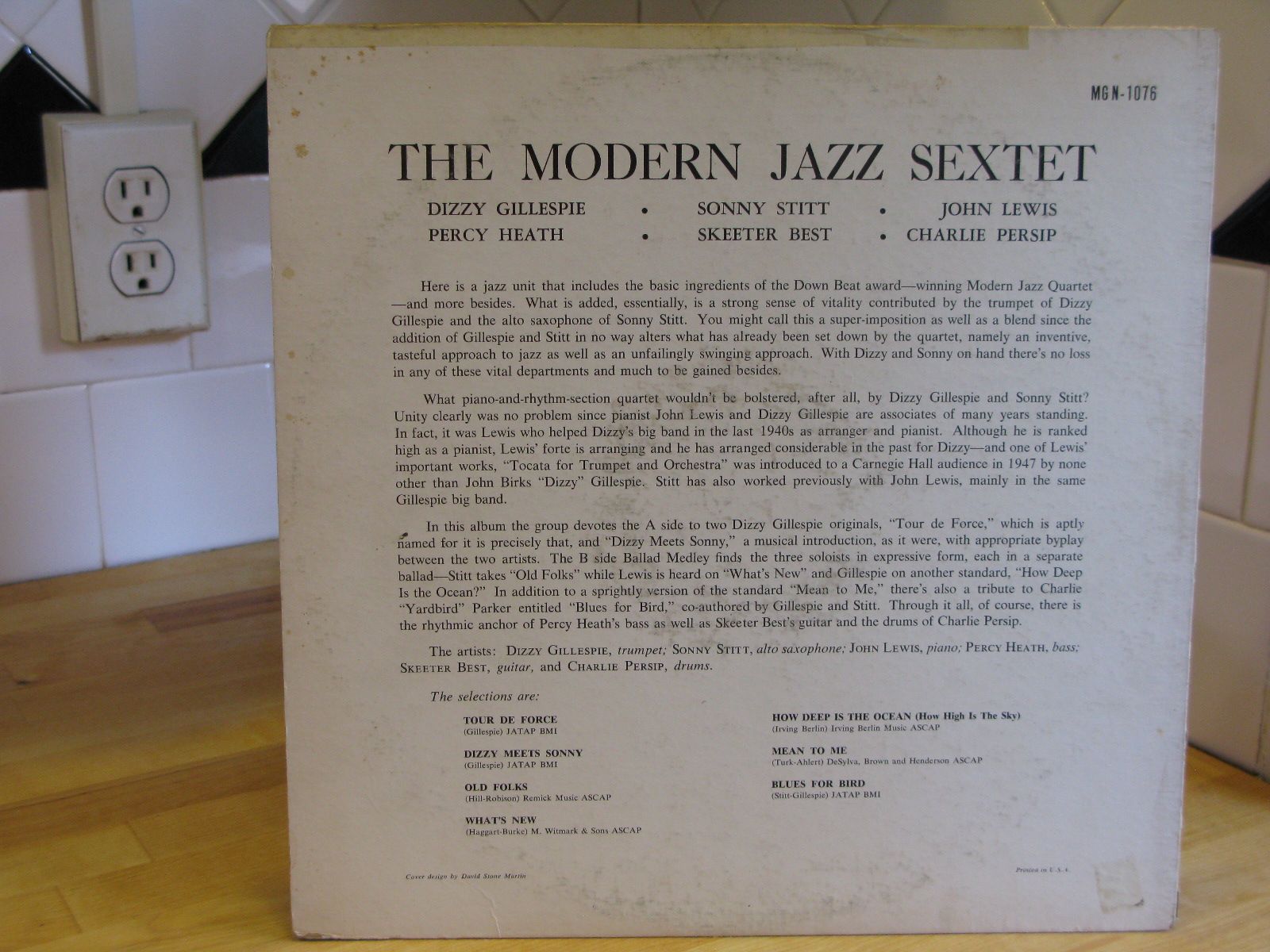 Modern Jazz Sextet Norgran MG N 1076 VG David Stone Martin Cover DSM 