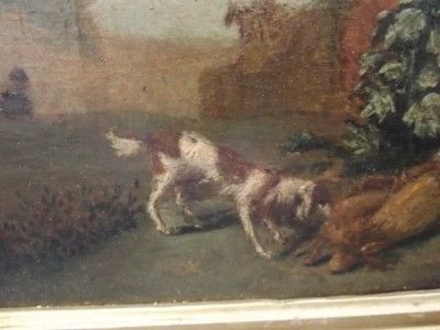 Antique 1800s Flemish Romantic Capriccio Landscape Oil