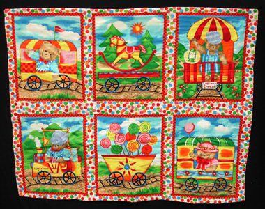 Lollipop RR Teddy Bears Childrens Quilt 33 5x43 Cute