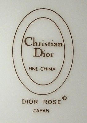 Christian Dior China Dior Rose Cup Saucer Set