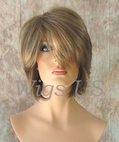 Dark Blonde Mix Long Layers Long Bangs Choppy Angles Wig