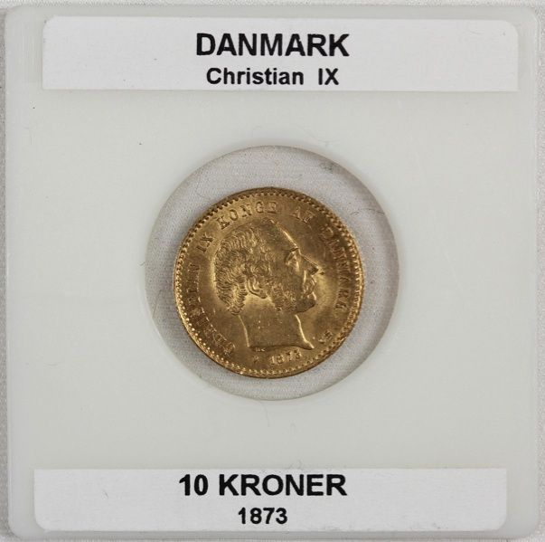   10 Kroner Danmark .9 Gold   Christian IX   Low Mintage Great Find