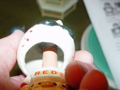 60s VERY Rare CINCINNATI REDS REDLEGS MINI BOBBLEHEAD NODDER 