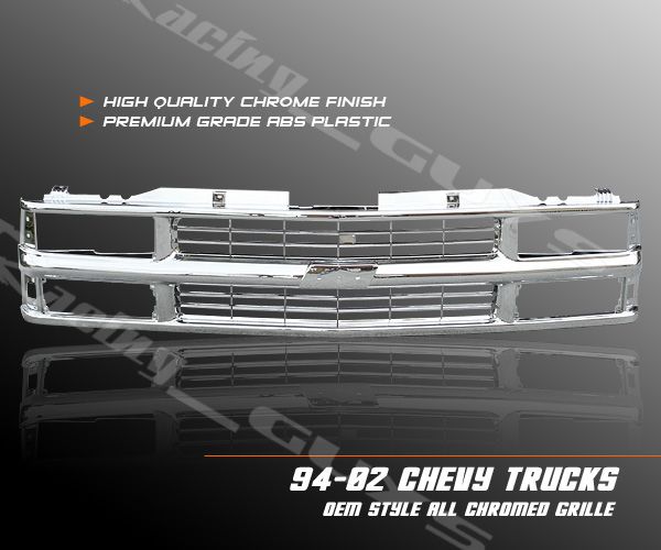 1994 95 96 97 98 99 00 Chevy Blazer Tahoe Chrome Grille Grill Pick Up
