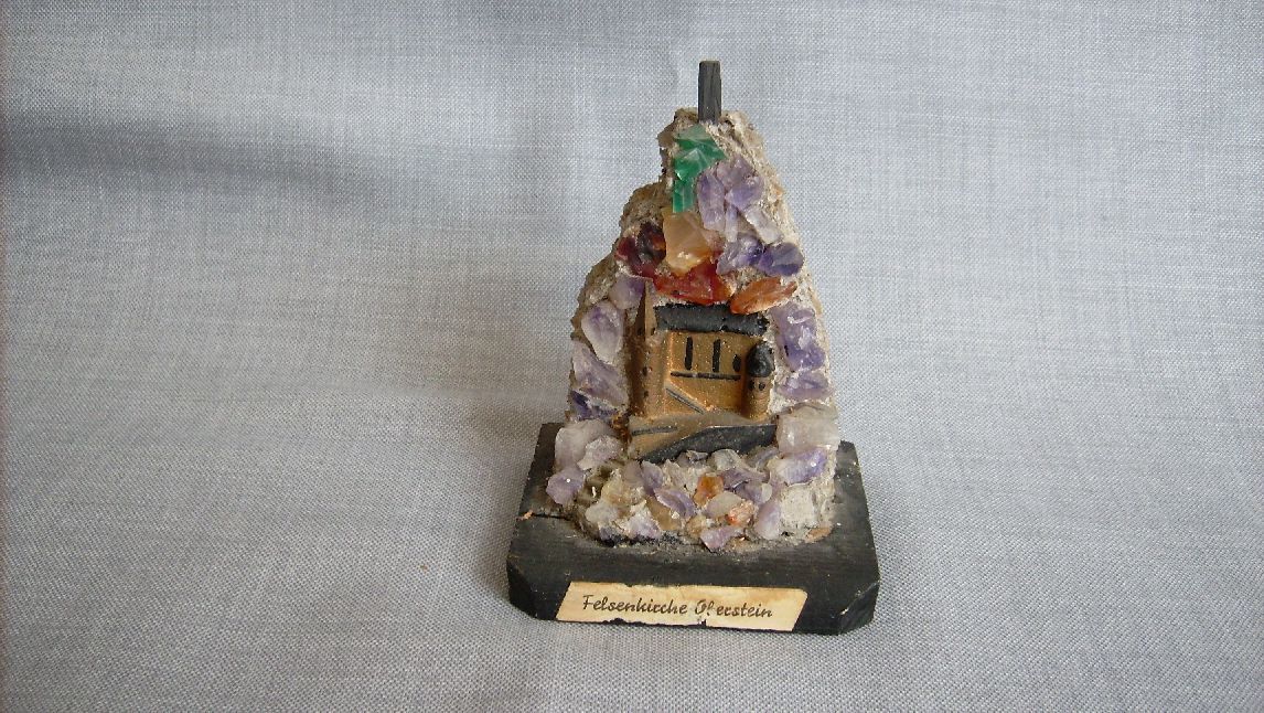 Old Souvenir Famous Rock Church Idar Oberstein Germany