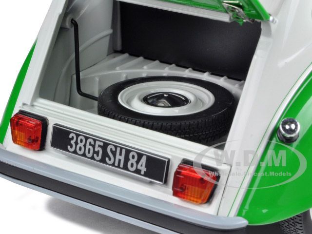 1985 Citroen 2CV Dolly White Green 1 18 Diecast Model Car by Norev