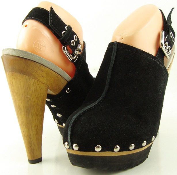 Kors Michael Kors Claudia Black Womens Designer Shoes Platform Wooden