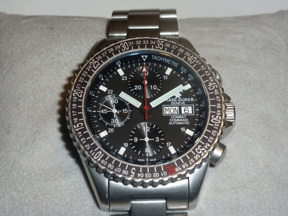 Chase Durer Combat Command Valjoux 7750 Automatic Chronograph Sta