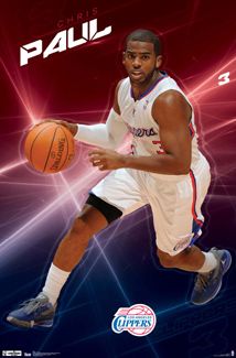 Chris Paul CLIPPER CAPTAIN L.A. Clippers 2012 NBA Action Poster