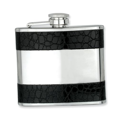 New Rebel Steel Stainless Steel 5oz Hip Flask w Funnel