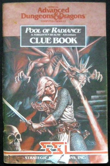 system region contents original 1988 pool of radiance clue book