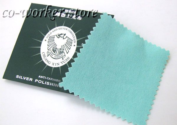 Wholesale 10pcs Green Jewelry Silver Polishine Cloth 8 8cm