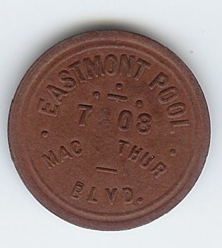 Fiber Good For trade Token, Oakland CA, California, Filled Die