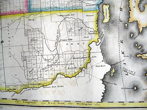 1829 Clinton Co NY David Burr 20X17¾ Orig RARE