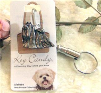 Maltese Dog Best Friend Key Locator Finder Purse Hook