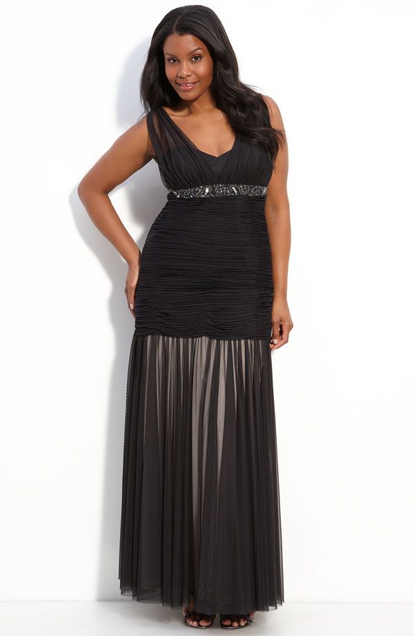 200 JS Collections Beaded Sleeveless Gown Plus Size 24 W
