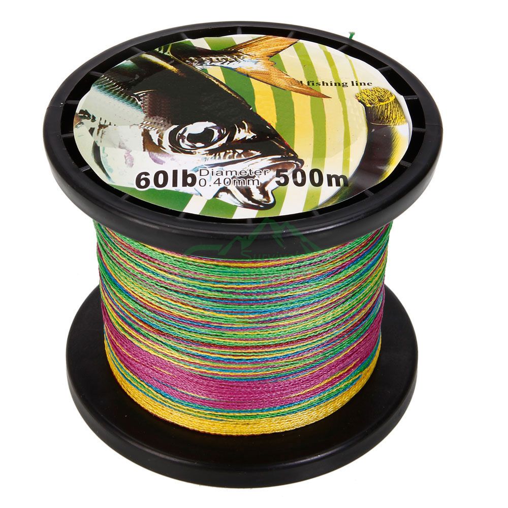  Fiber Braid Fishing Line Spool 500M 0 40mm 60lb Colorful C934