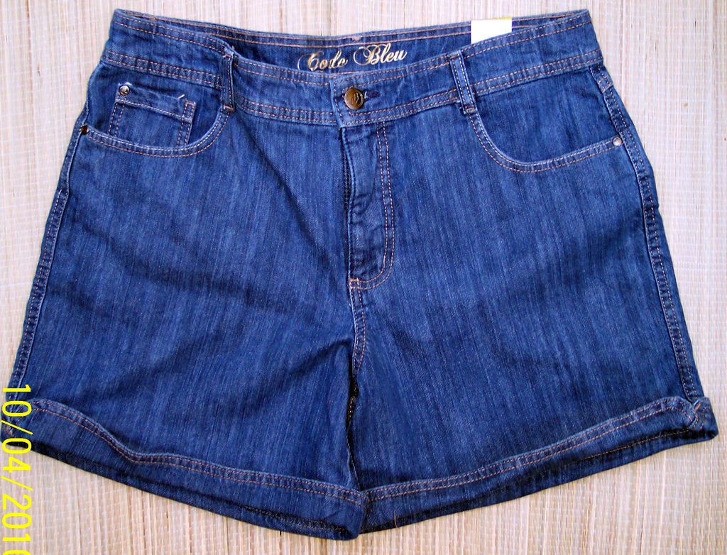 Code Bleu Misses Blue Stretch Denim Shorts List $24