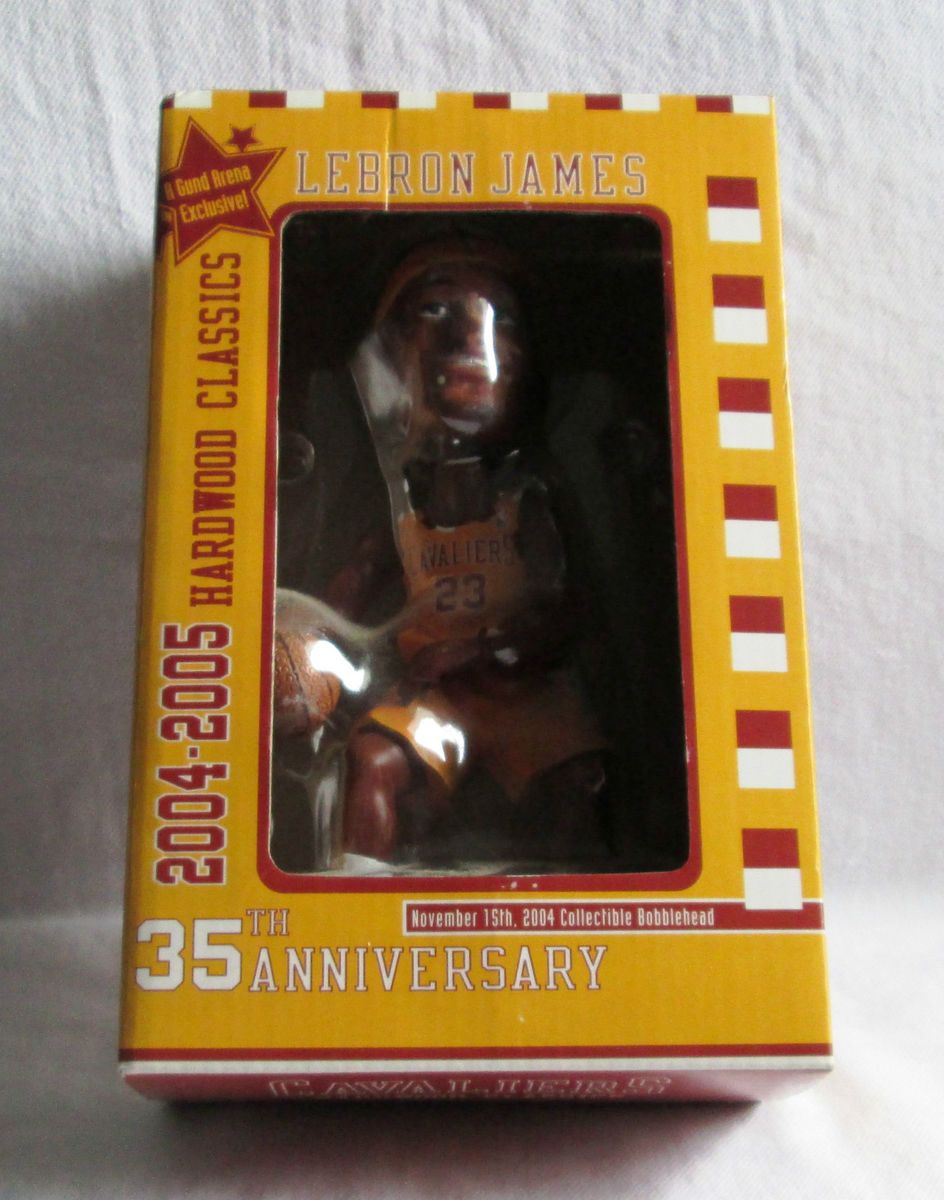 NIB CLEVELAND CAVALIERS LEBRON JAMES BOBBLEHEAD 2004 2005 HARDWOOD