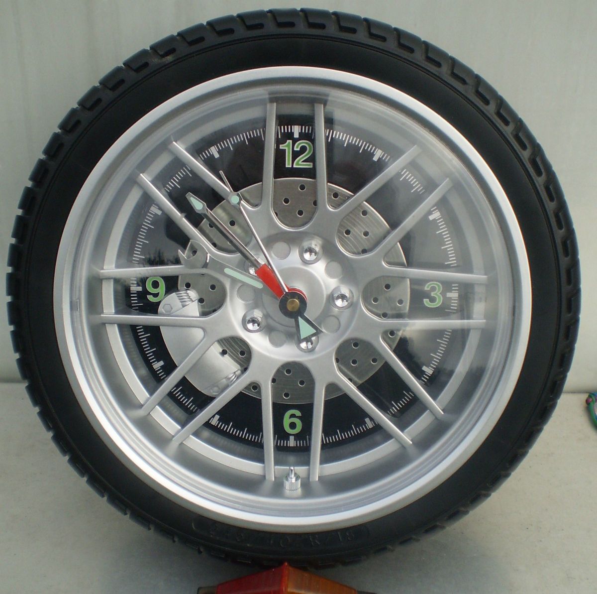 Sterling and Noble Wall Clock Racing Wheel Tire