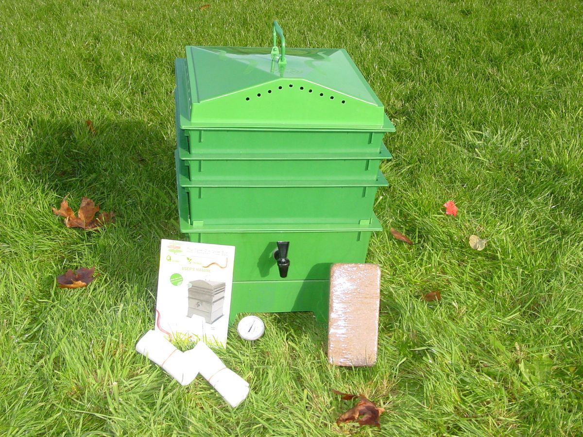  3 Tray Worm Compost Bin with Free Thermometer