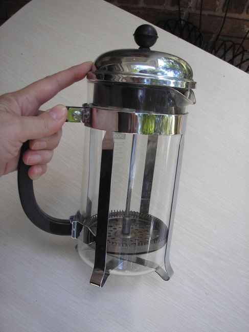 Coffee Maker Press Container Pitcher w/ Lid Jar Glass