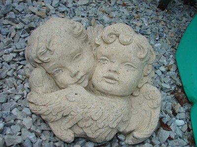 vintage concrete hanging angel heads wall plaque mold