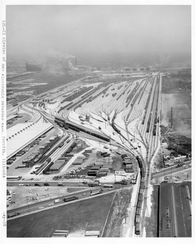 Photo 1950s Corwith IL Skyview Railroad Retarder Yard