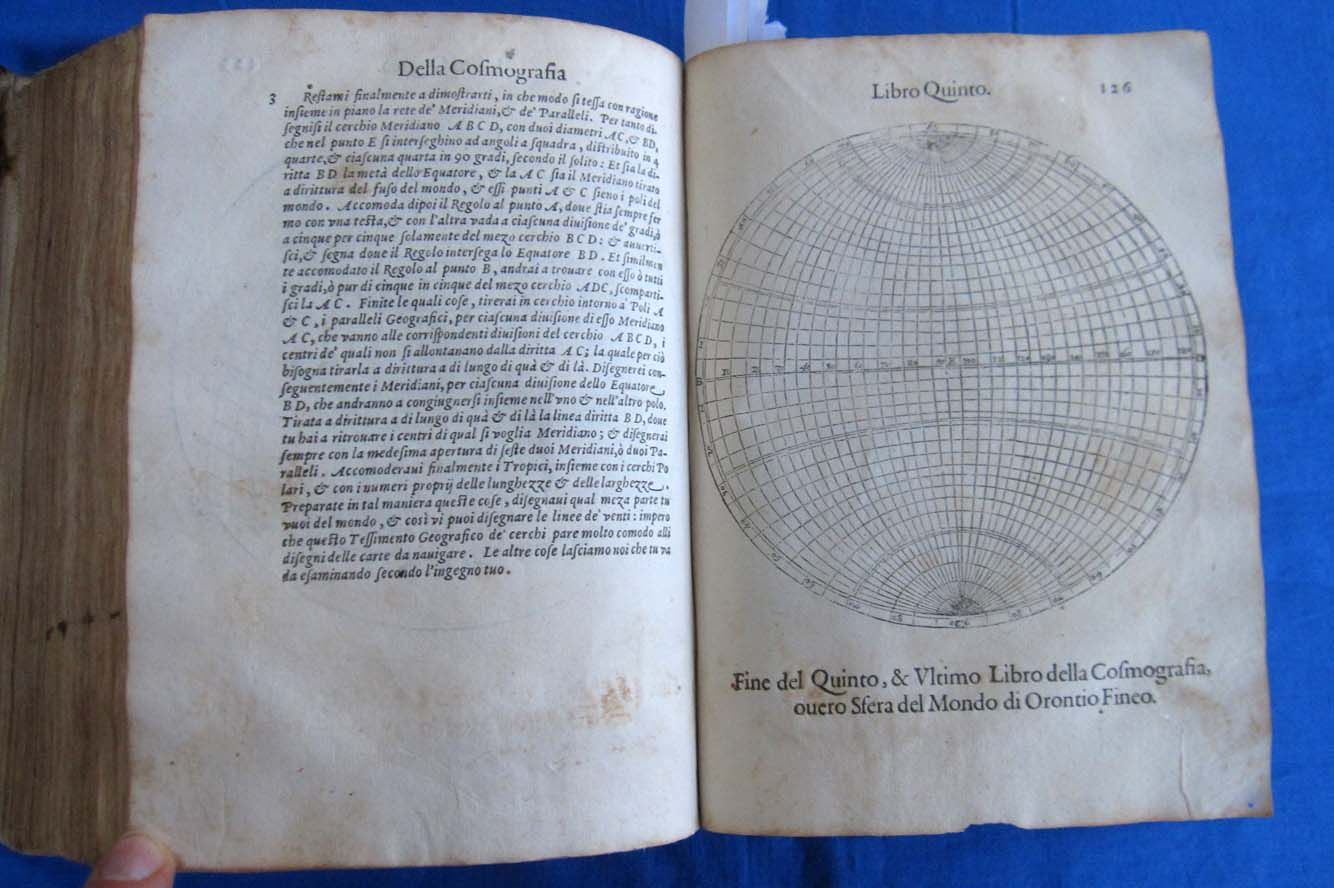 1587 Oronce Fine Mathematics Science Hundreds of Woodcuts 1st Italian