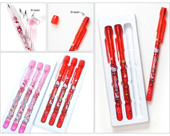 Hello kitty Writing Instruments set ver1_Colored Pencils, Fluorescent