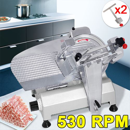  Blade Commercial Electric Slicer Deli Food 240W 530 RPM Cheese Meat