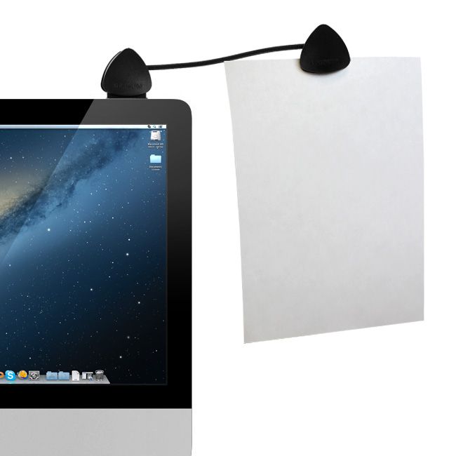 Kensington FlexClip Gooseneck Copyholder, Monitor/Laptop Mount, Black