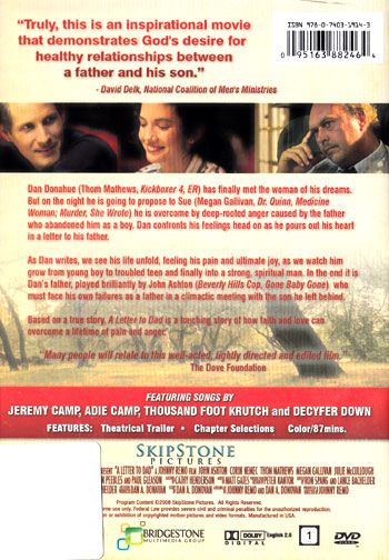 NEW Sealed Christian Drama DVD A Letter to Dad (Thom Matthews, John