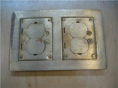 Brass Electrical Floor Box Cover Plate Walker Dual Com