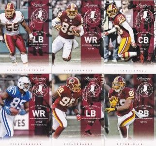 2012 Panini Prestige WASHINGTON REDSKINS Team Set PIERRE GARCON