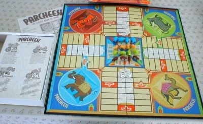 2001 Parcheesi Childrens The Game of India Amimal Pawns Mint Condition