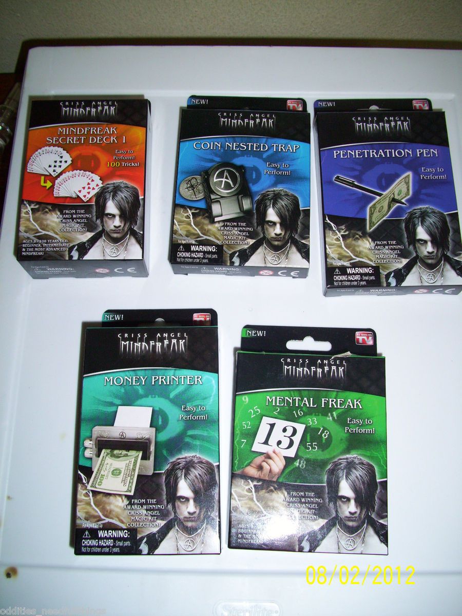 Criss Angel Mind Freak Magic Magician Kits 5 New Money Printer Secret