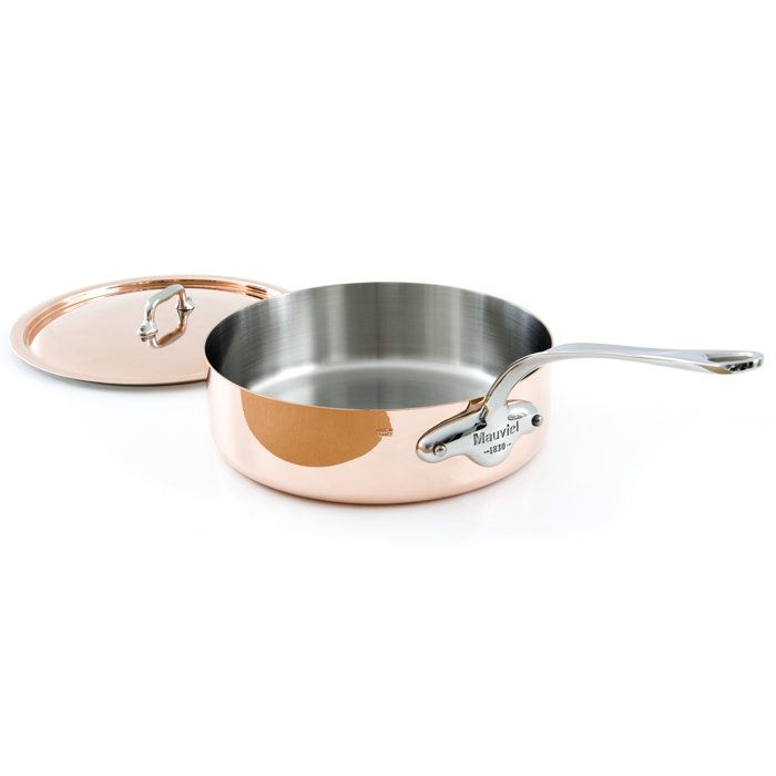 Mauviel Cookware Mheritage 150s Copper Stainless Saute Pan with Lid 3