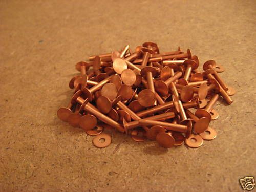 Copper Rivets Burrs 1 12 GA 75 Pack 1 Pound Pack SCA Leathercraft