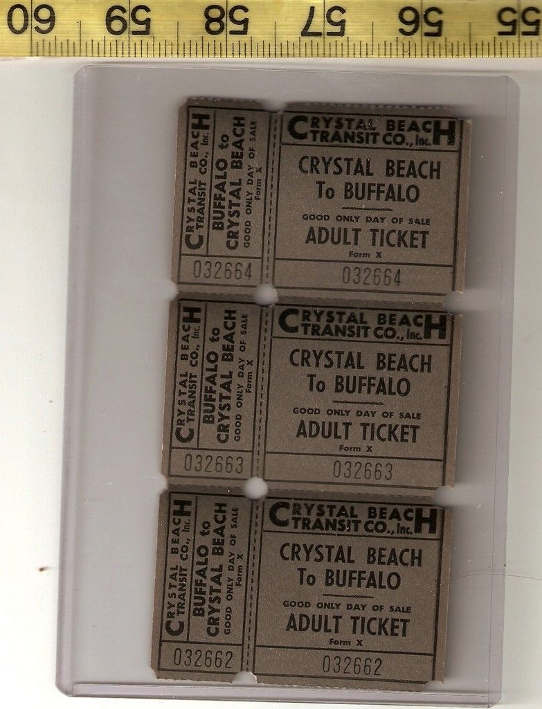 vintage lot Crystal Beach Transit Company from Buffalo to Amusement