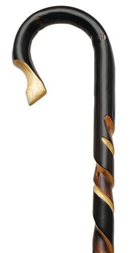 Crook Handle Spiral Sheperd Crook Hand Grooved Cane