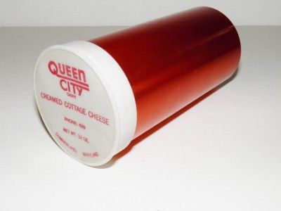  Collectible Advertisment Queen City Dairy Cottage Cheese Container