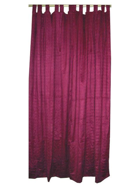 India Sari Curtains Red Violet Window Curtain Dressing Drapes Tap