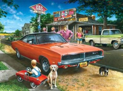 Masterpieces Dan Hatala Country Roads Dreams Classic Cars Jigsaw