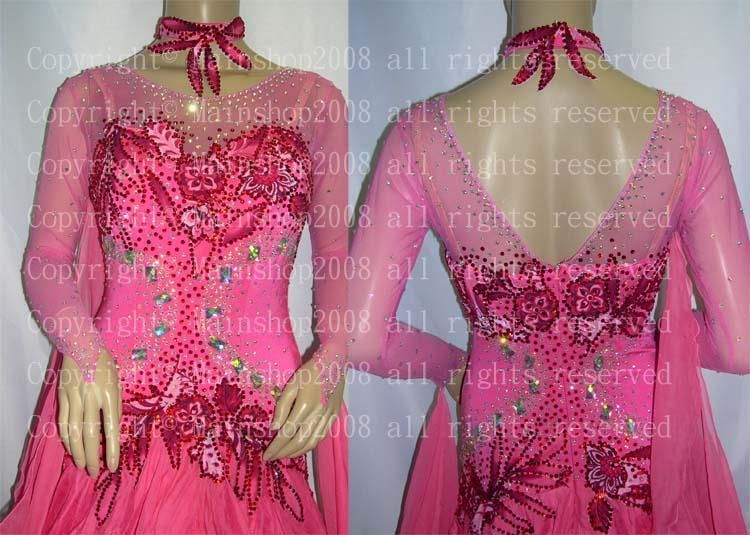Crystal Ballroom Country Waltz Prom Dance Dress US8
