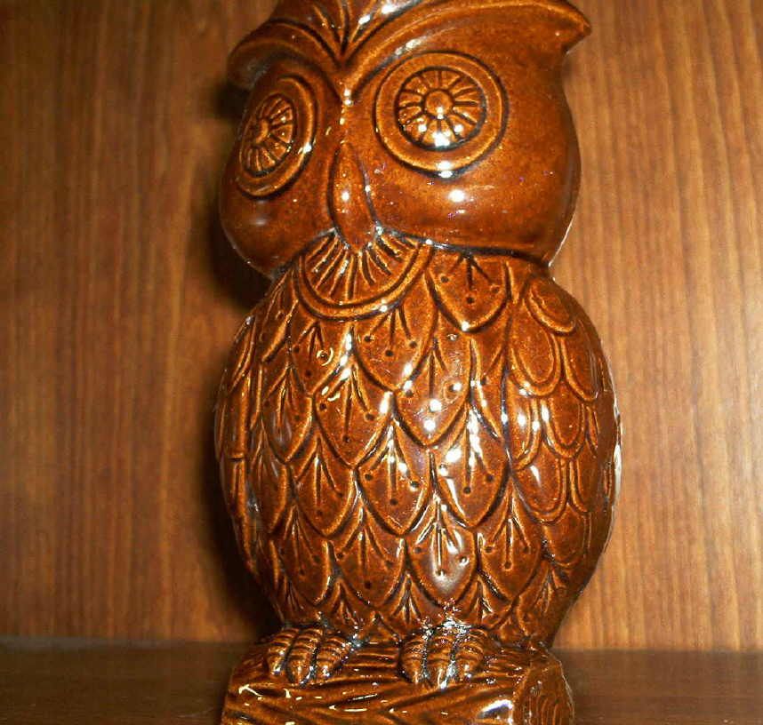 Interesting Earthenware Owl Creamer Japan