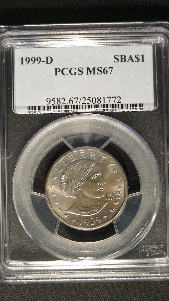 1999 D PCGS MS67 Susan B Anthony RARE in This High Grade by PCGS SBA